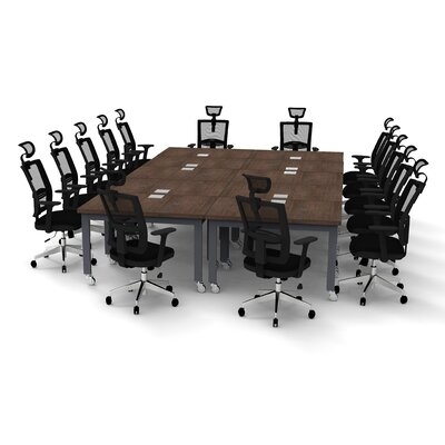 Team Work Tables Rectangular Conference Table Set - Image 0