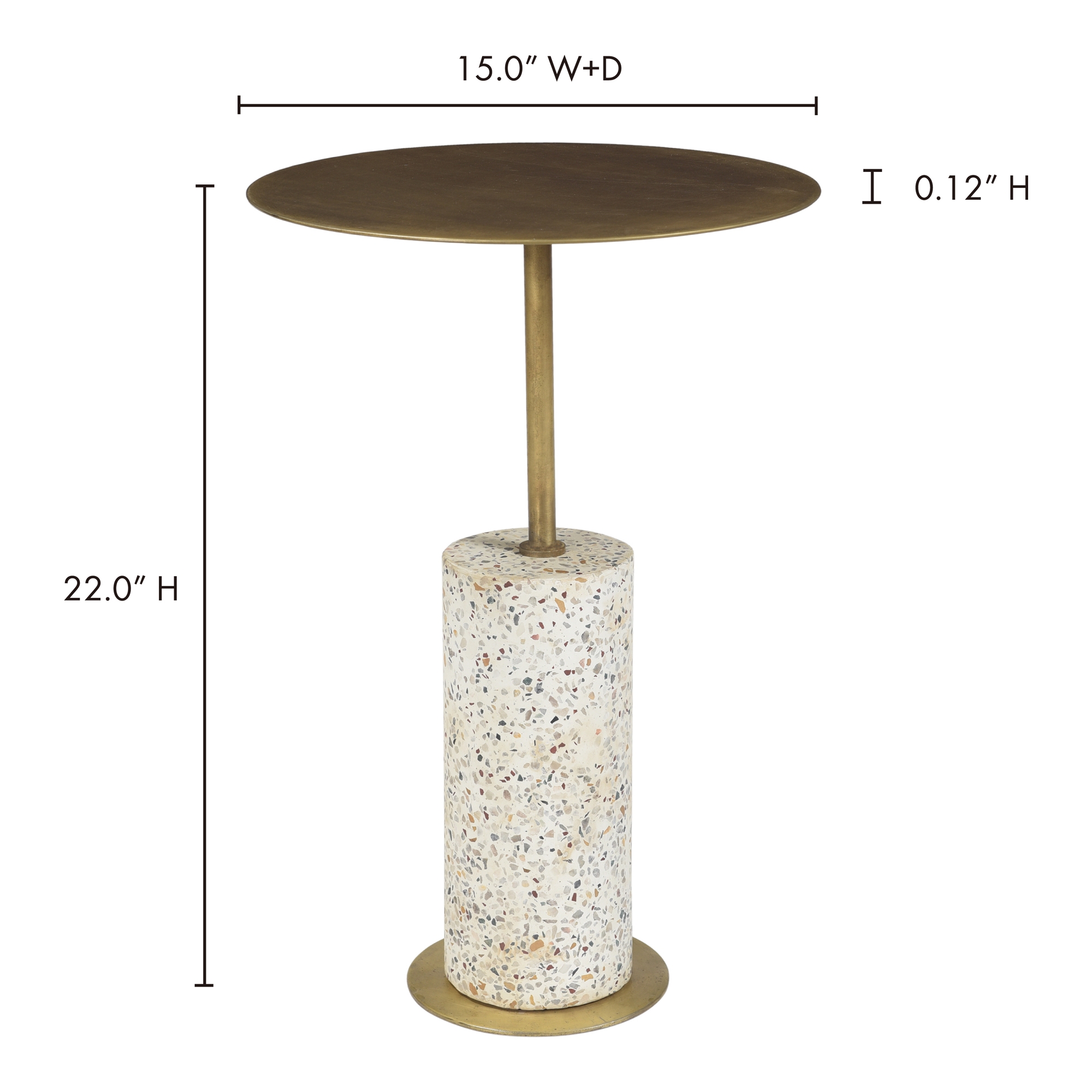Gabriel Accent Table Antique Brass - Image 7