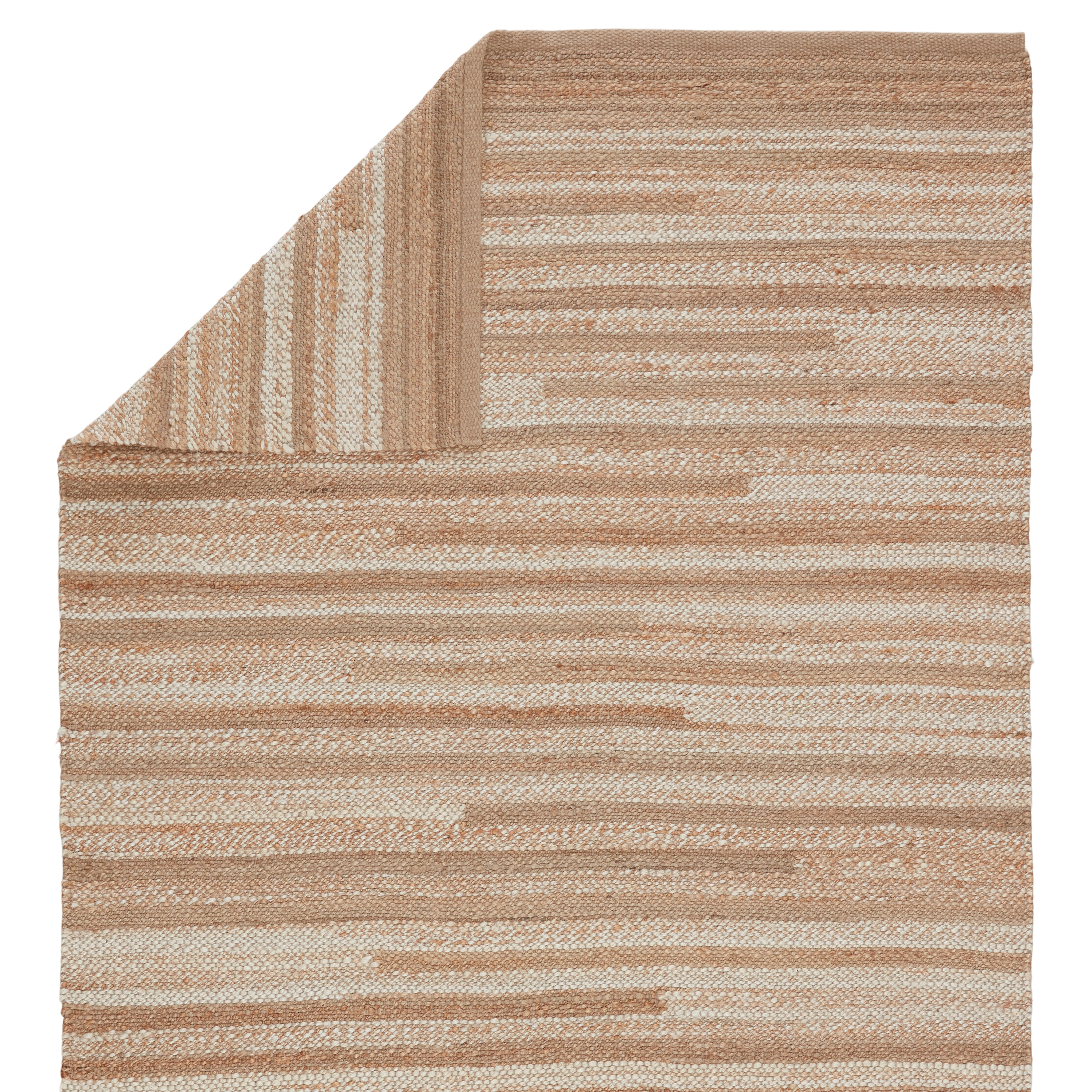 Avena Natural Striped Beige/ Cream Area Rug (8'X10') - Image 2
