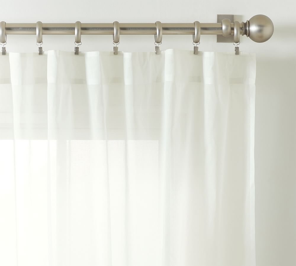 Classic Voile Sheer Curtain, Set of 2, 108", Classic Ivory - Image 0