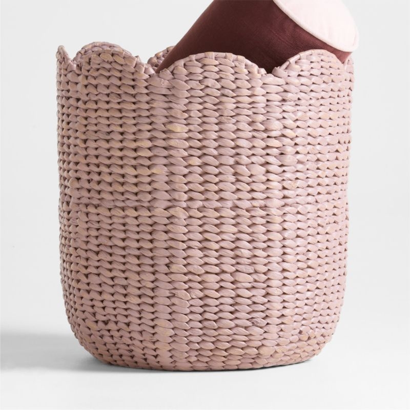 Bloom Lilac Woven Large Floor Storage Bin - Image 1