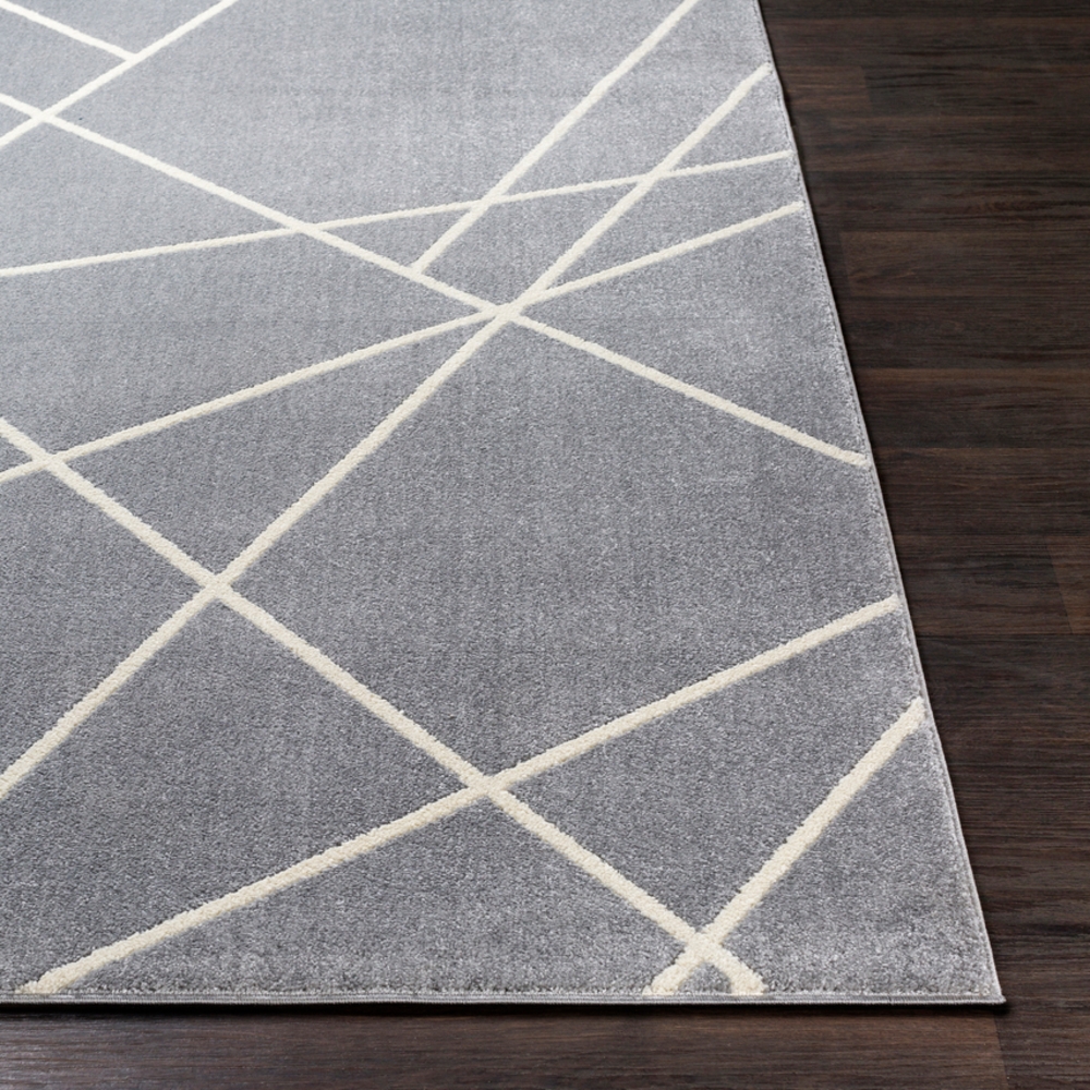 Horizon Gray Indoor 7'3" x 7'3" Machine Woven Rug - Image 2