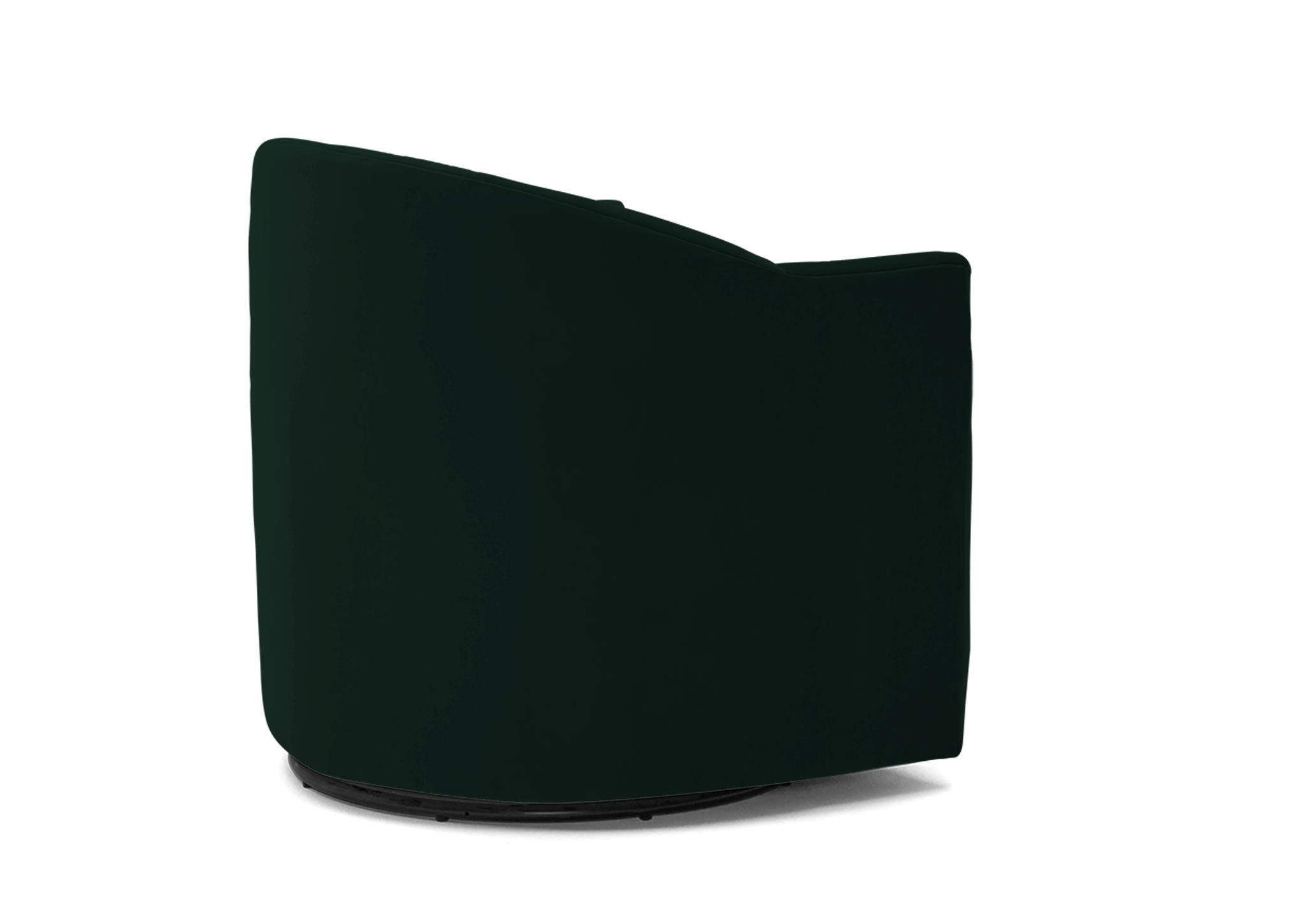 Green Jolie Mid Century Modern Swivel Chair - Royale Evergreen - Image 3