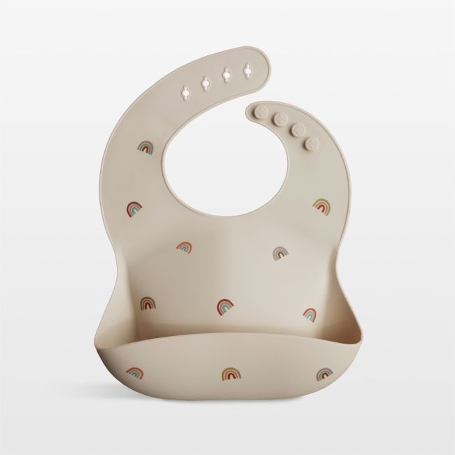 Mushie Rainbows Silicone Baby Bib - Image 0