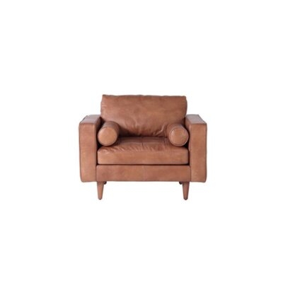 Andra 36" W Genuine Leather Top Grain Leather Armchair - Image 0
