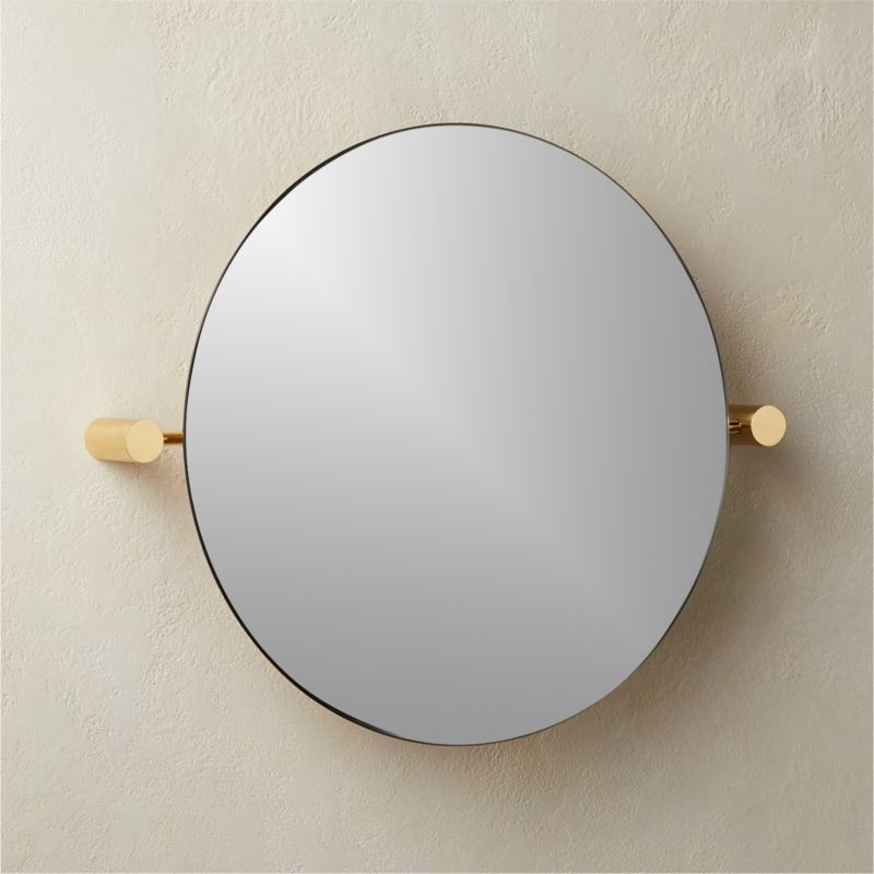 Tilt Round Bathroom Mirror 24" - Image 1