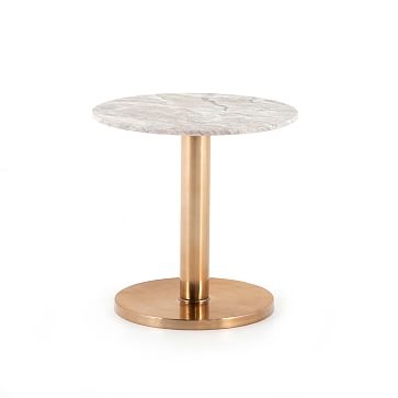 Marble & Rose Brass Side Table - Image 2
