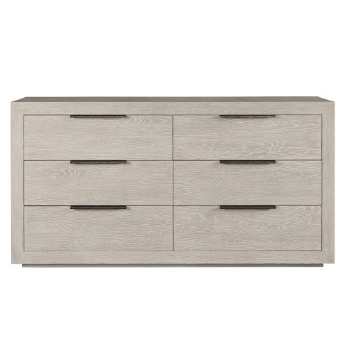 Eldorado 6 Drawer Dresser, Oak, Quartz, Bronze - Image 0