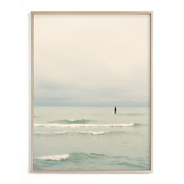 Minted Paddleboard Solitude, 18X24, Full Bleed Framed Print, Black Wood Frame - Image 2