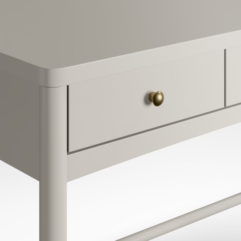 Hampshire Cozy Grey Wood 2-Drawer Kids Desk - Image 8
