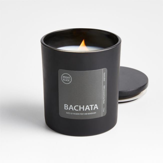Bright Black Bachata Passion Fruit and Mahogany Scented Candle - Image 0
