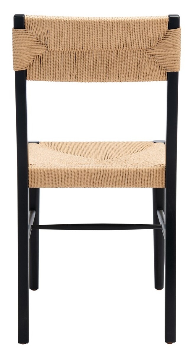 Cody Rattan Dining Chair - Black/Natural - Image 8