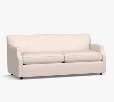 SoMa Hazel Upholstered Grand Sofa 85.5", Polyester Wrapped Cushions, Basketweave Slub Charcoal - Image 3