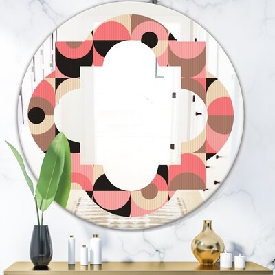 Quatrefoil Geometric Design XI Eclectic Frameless Wall Mirror - Image 0