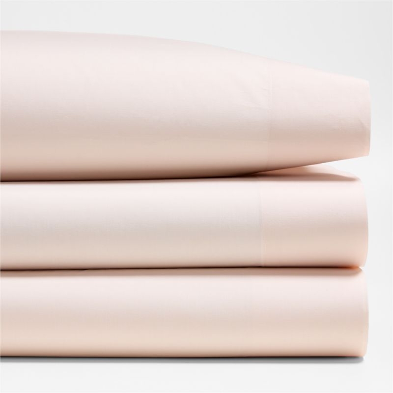 Everyday Snuggle Brushed Cotton Percale Pink Tint Kids Full Sheet Set - Image 1