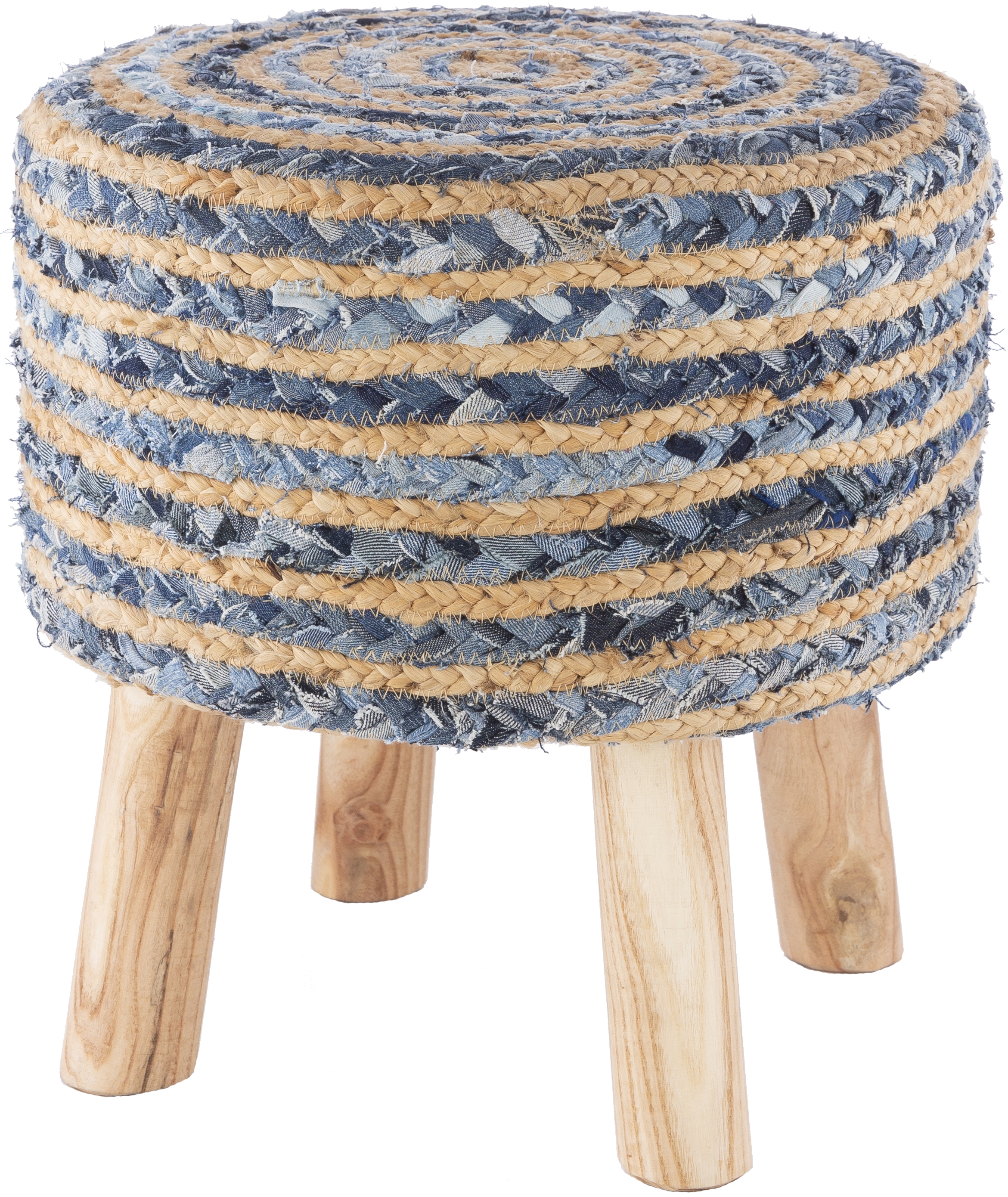 Livabliss Cambrai Jute 16"H x 16"W x 16"D Ottoman - Image 0