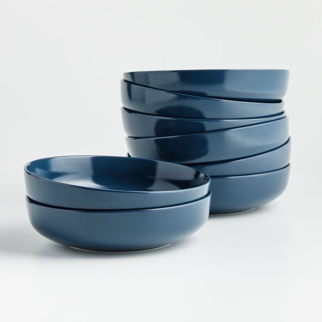 S/8 Wren Matte Blue Low Bowl - Image 0