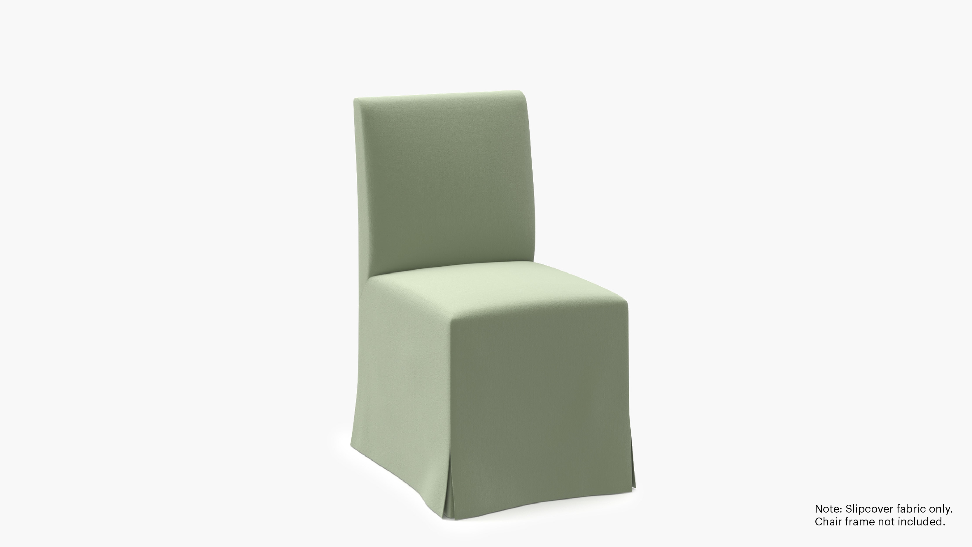 Slipcovered Signature Dining Chair - Cover Only, Celadon Performance Plush Velvet - Image 1