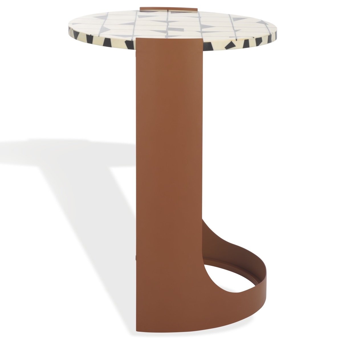Tomlinson Resin Top Acc Table - Brown / White - Image 5