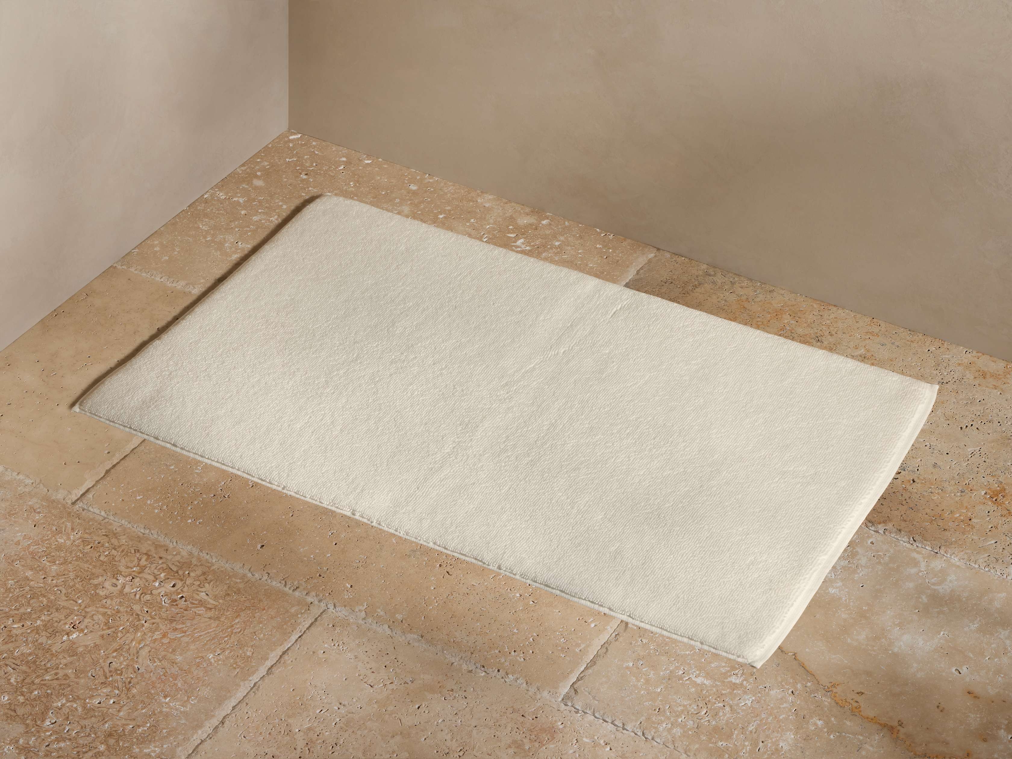 Luxe Turkish Bathmat in Cotton Small White  Ivory  - Image 0