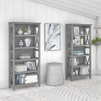 Batley 5 Shelf Bookcase Set In Bing Cherry - Image 0