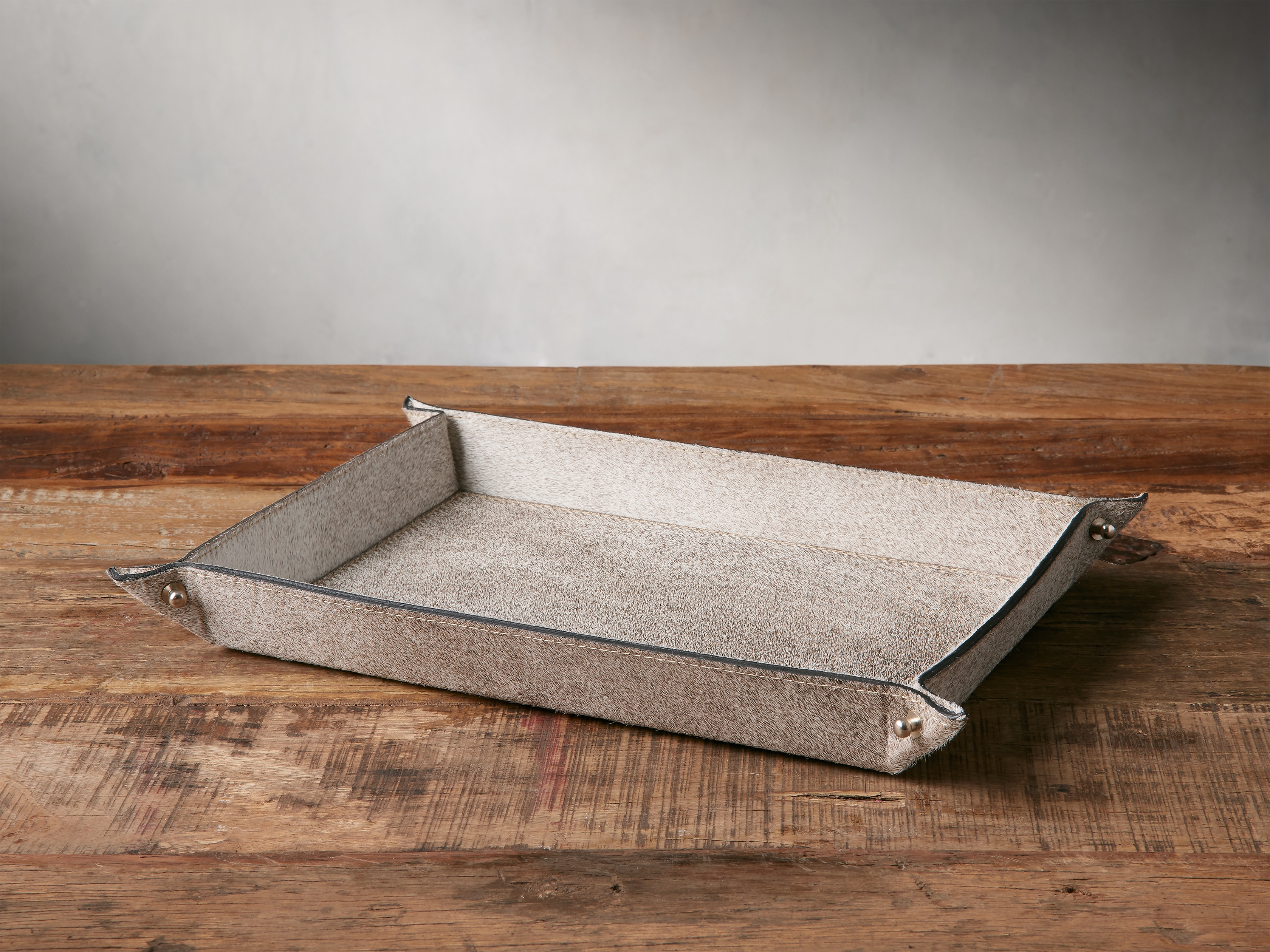 Jones Tray in Hair On Hide Gray  Grey - Image 0