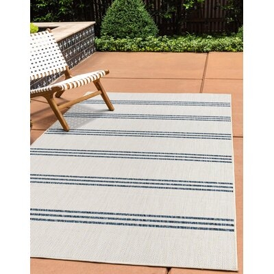 Striped Ivory Indoor / Outdoor Area Rug - Image 0