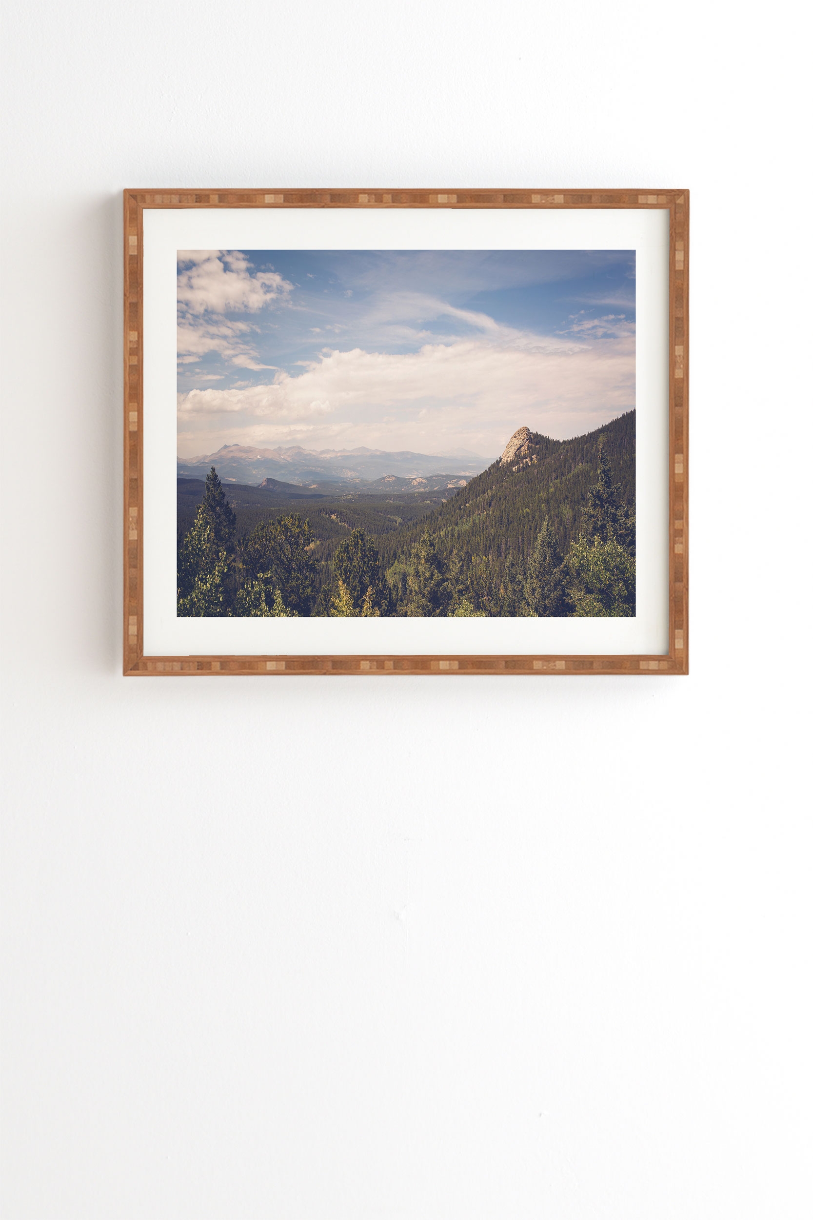 Continental Divide by Ann Hudec - Framed Wall Art Bamboo 19" x 22.4" - Image 0