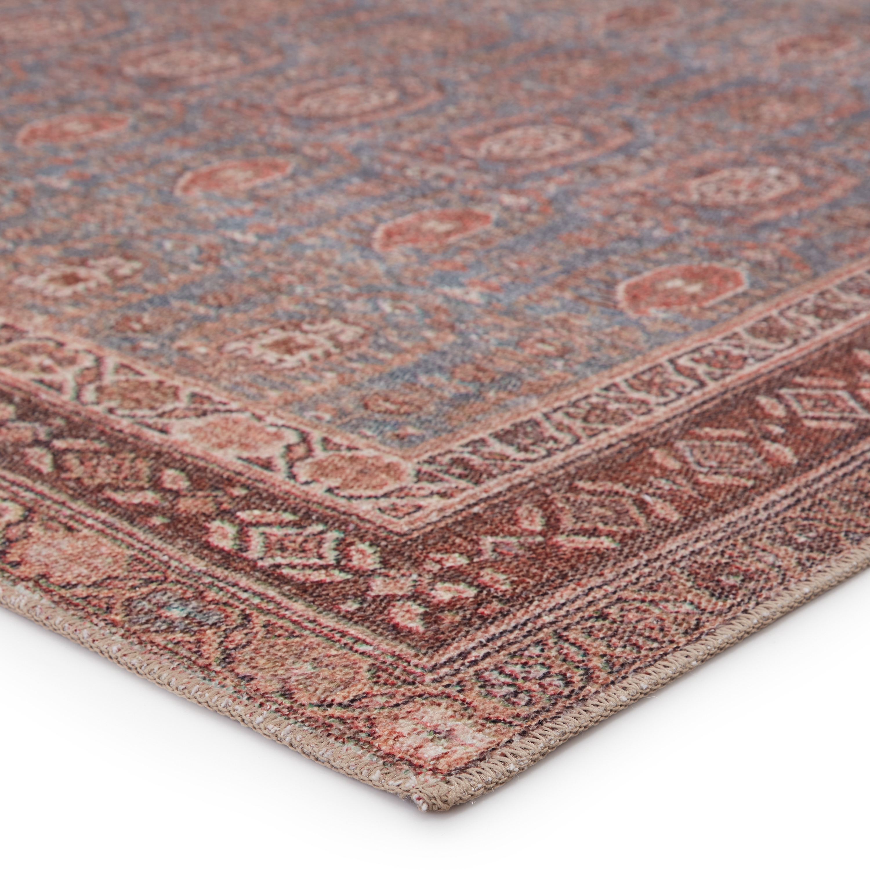 Vibe by Tielo Oriental Area Rug, Blue & Brown, 5 ' x 7'6" - Image 1