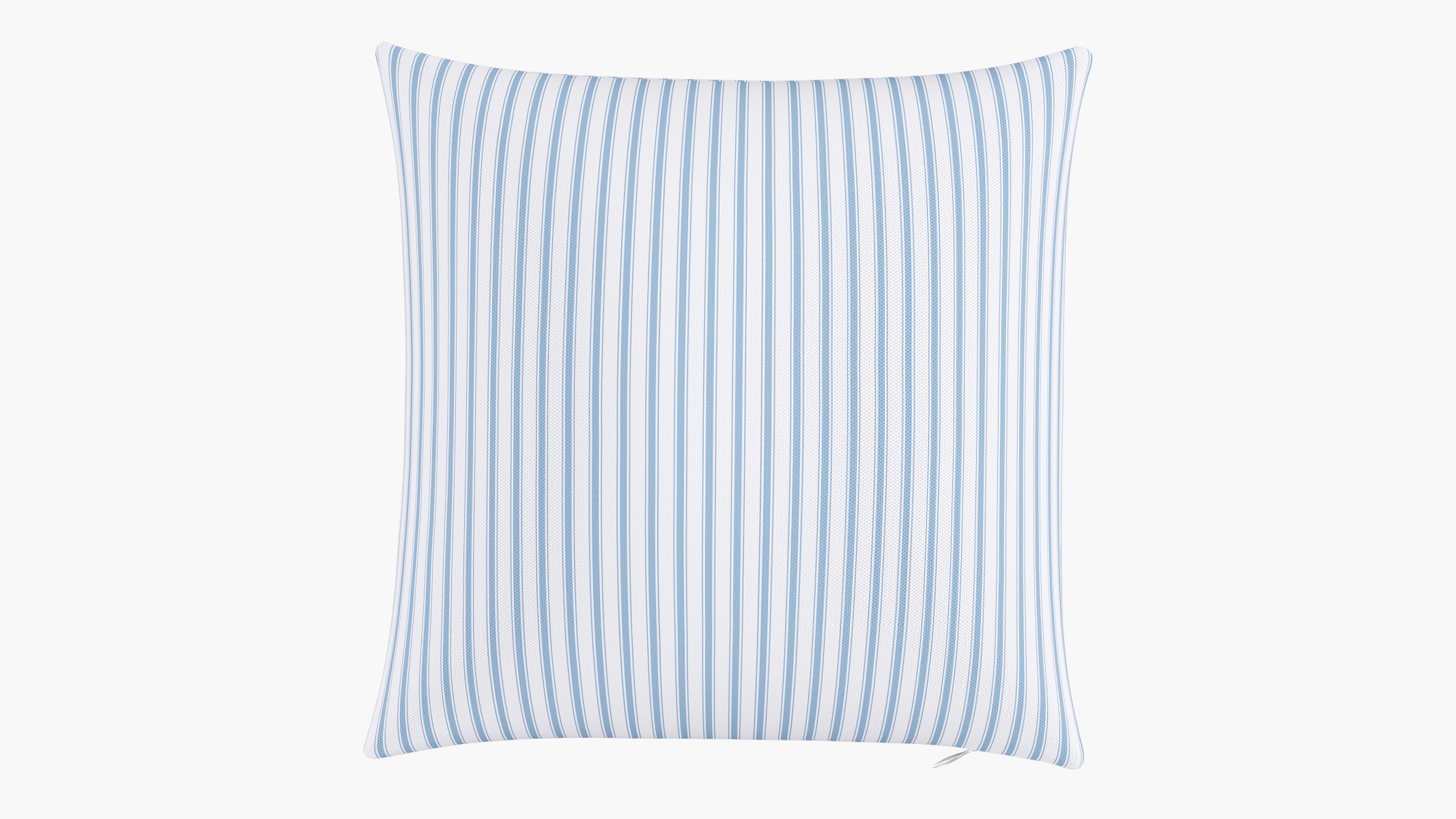 Throw Pillow 18", Cornflower Classic Ticking Stripe, 18" x 18" - Image 0