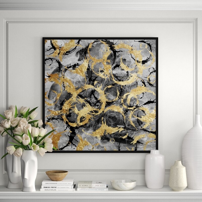 JBass Grand Gallery Collection Golden Thorns - Graphic Art on Canvas - Image 0