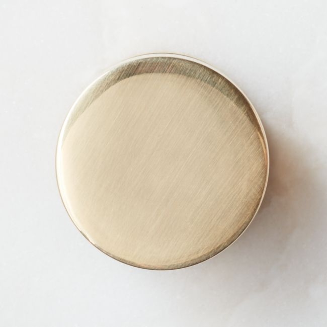 Logan Round Unlacquered Brass Knob 1.25" - Image 0