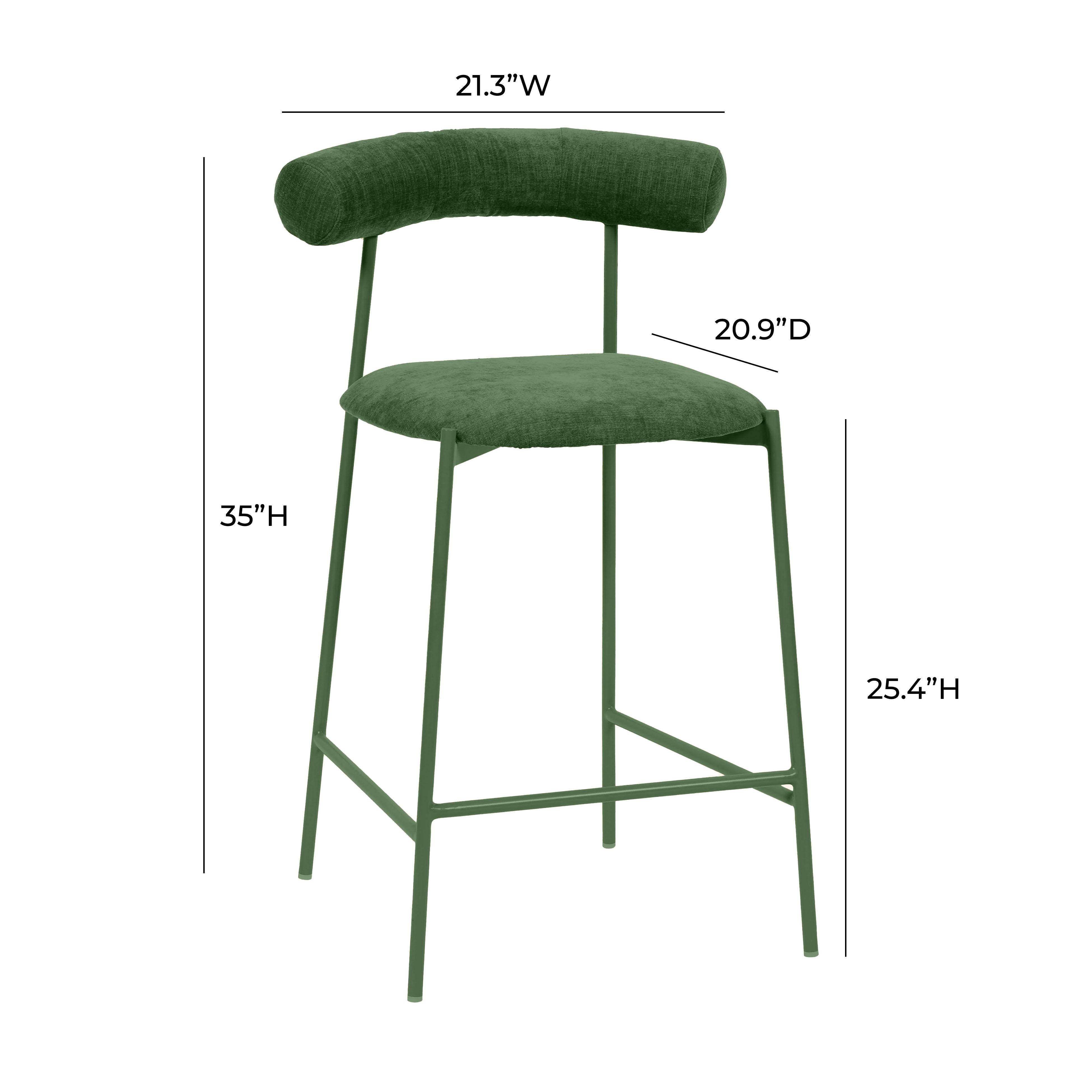 Liliana Forest Green Performance Velvet Counter Stool - Image 5