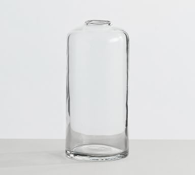 Skylar Slanted Glass Vase, Clear, 8"H - Image 3