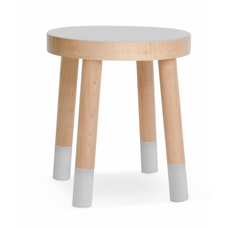 Nico and Yeye Poco Kids Stool Color: Gray - Image 0
