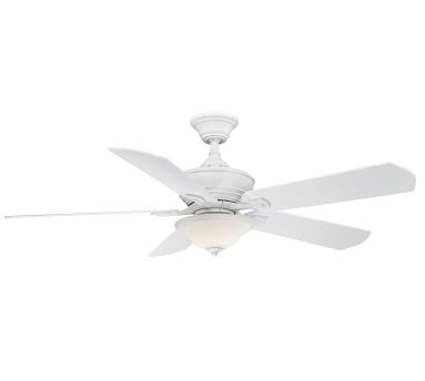Camhaven Ceiling Fan With Glass Bowl Light Kit, Matte Greige & Weathered Wood - Image 5