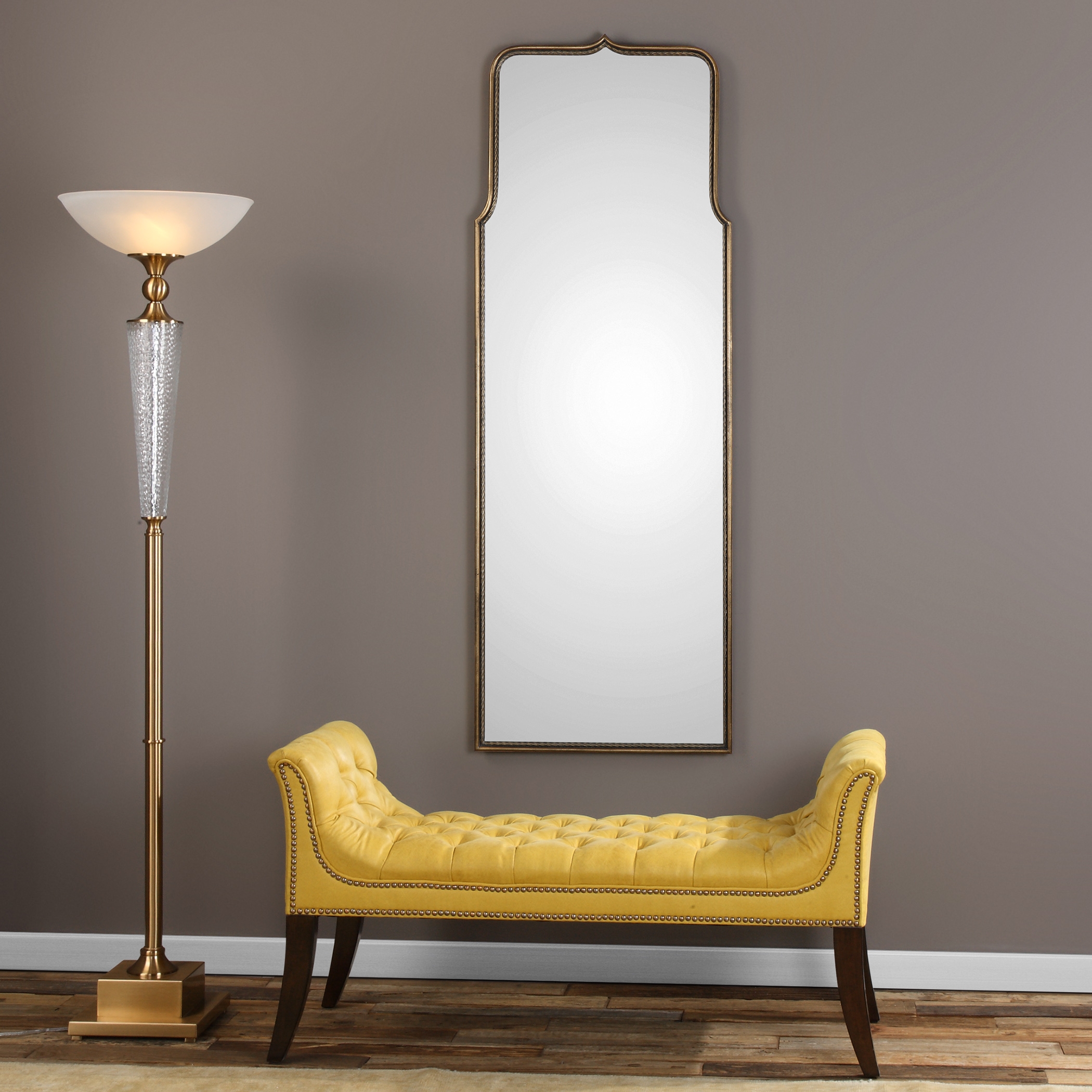Adelasia Antiqued Gold Mirror - Image 1