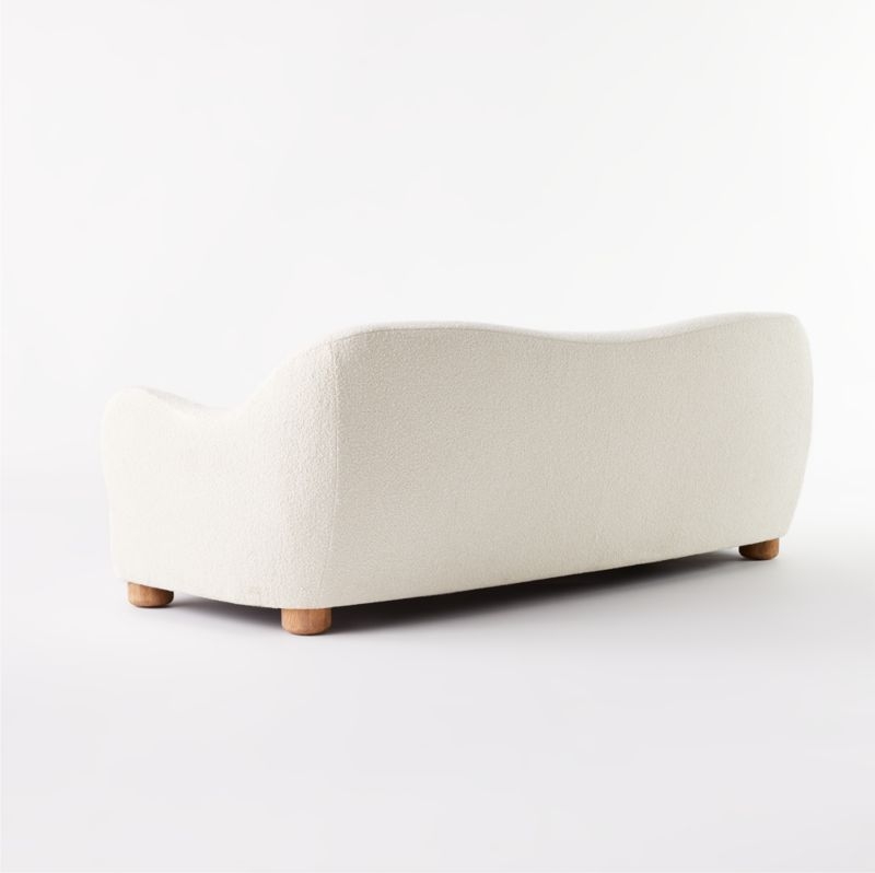 Bacio 86.5" Cream Boucle Sofa with Bleached Oak Legs by Ross Cassidy - Image 5