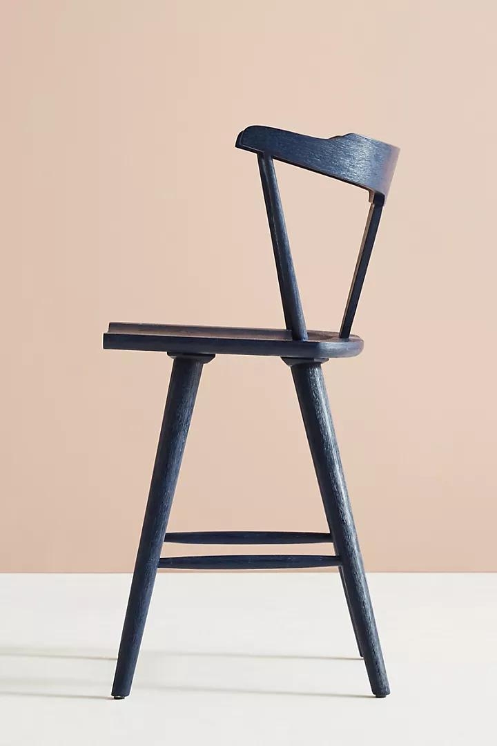 Mackinder Counter Stool By Anthropologie in Blue - Image 1