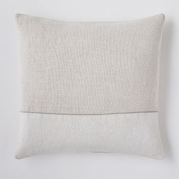 Cotton Canvas Pillow Cover 24"x24", White, Set of 2 - Image 0