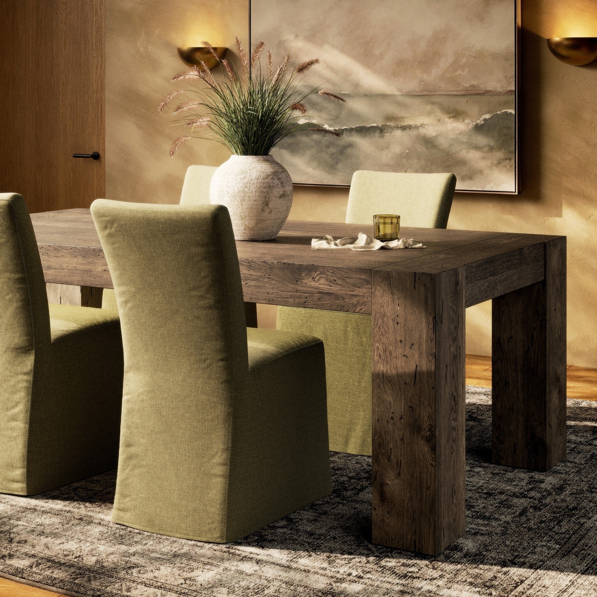 Abaso Dining Table - Ebony Rustic Wormwood Oak - Image 3