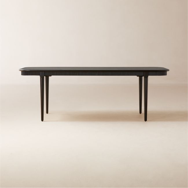 Providence 90" Rectangular Black Ebonized Oak Dining Table - Image 0