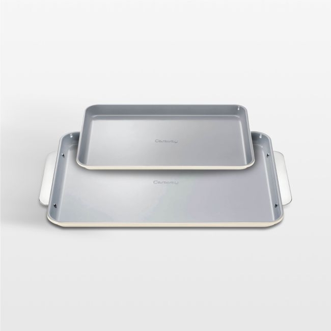 Caraway ® Cream Ceramic Non-Stick 2-Piece Baking Sheet Duo - Image 0