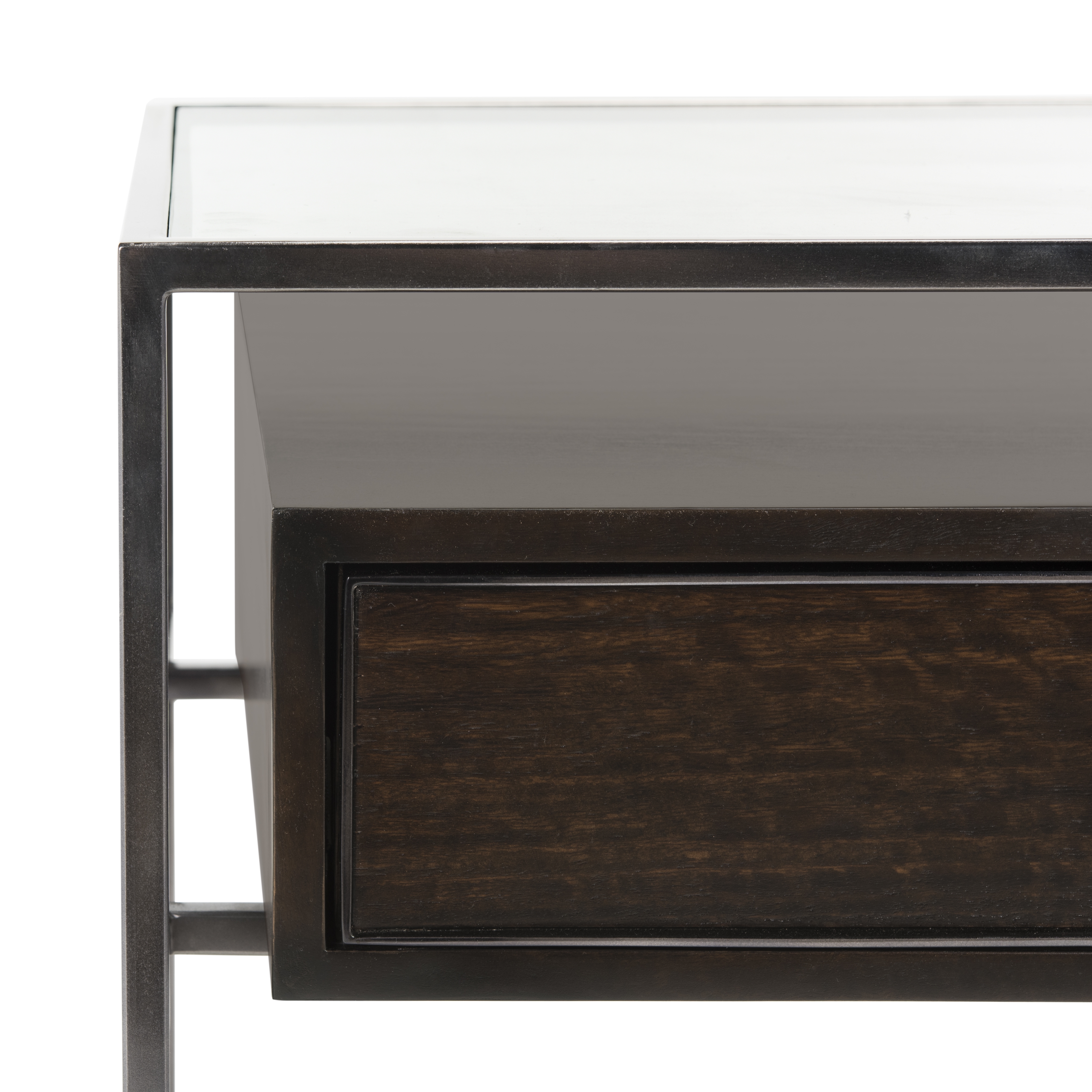 Caelan Glass Side Table - Brown - Safavieh - Image 6