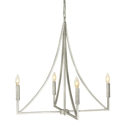 Elite 4 - Light Candle Style Empire Chandelier - Oyster White - Image 0