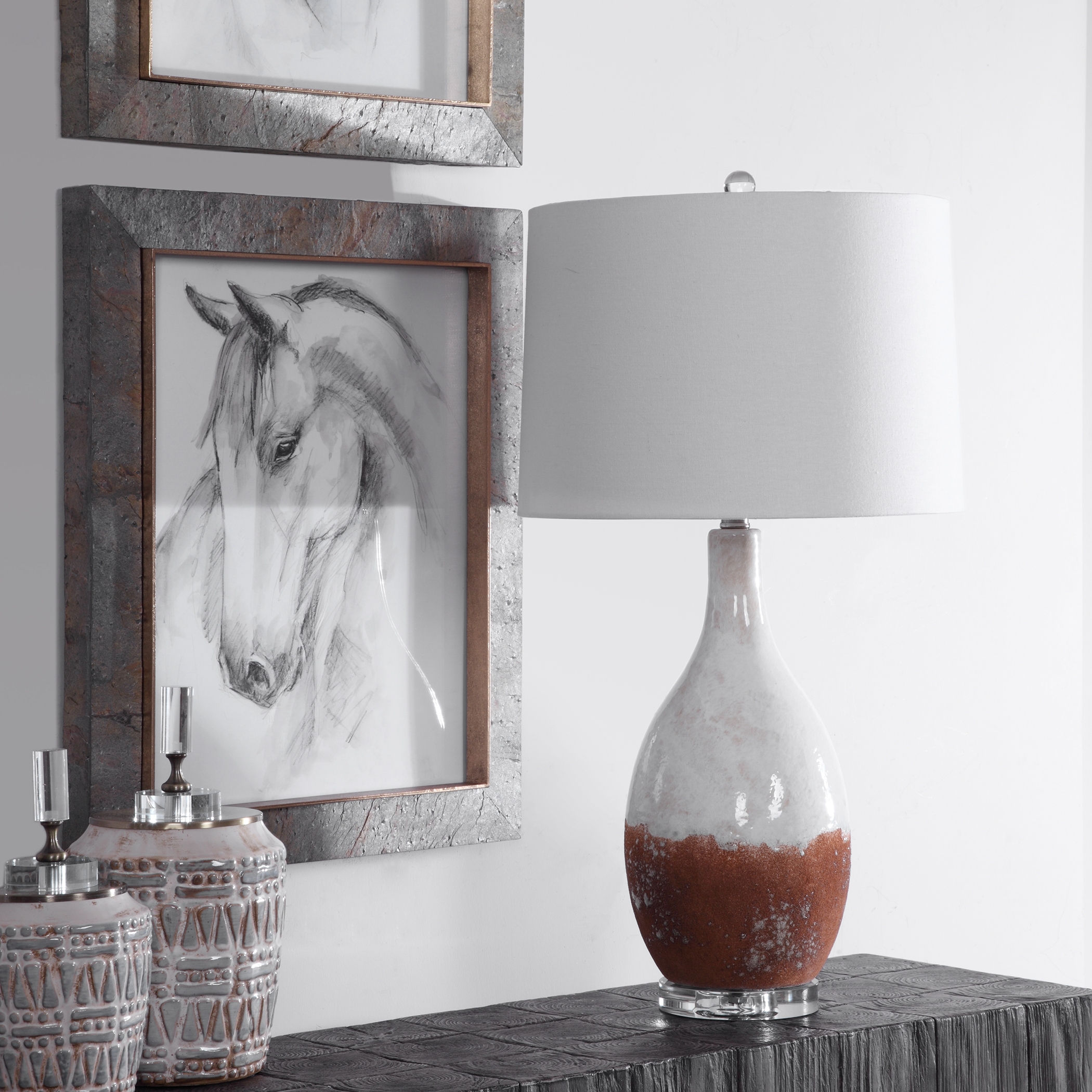 Durango Rust White Table Lamp - Image 2