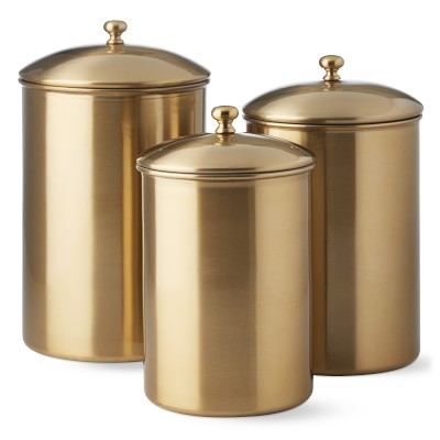 Gold Canisters, Set of 3 - Image 0