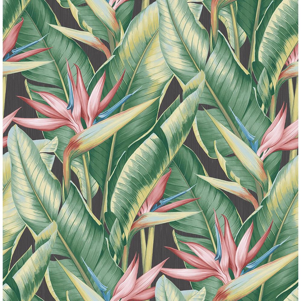Arcadia Pink Banana Leaf Wallpaper - Image 0