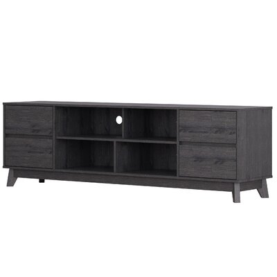 Rudd Grey Wood Grain TV Stand With Drawers For Tvs Up To 85" - Image 0