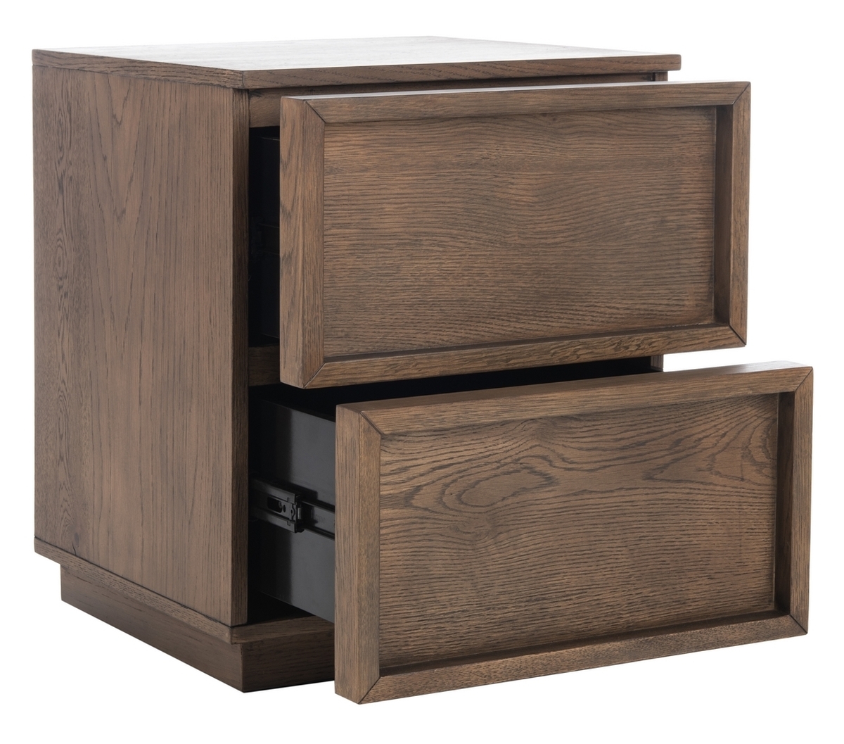 Zeus 2 Drawer Nightstand - Medium Oak - Image 2